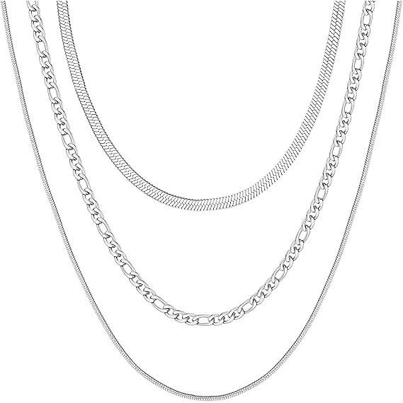 Women's 3-piece Adjustable Layered Choker Style Beaded Necklace Set — image 1