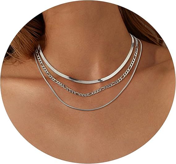 Women's 3-piece Adjustable Layered Choker Style Beaded Necklace Set view 2