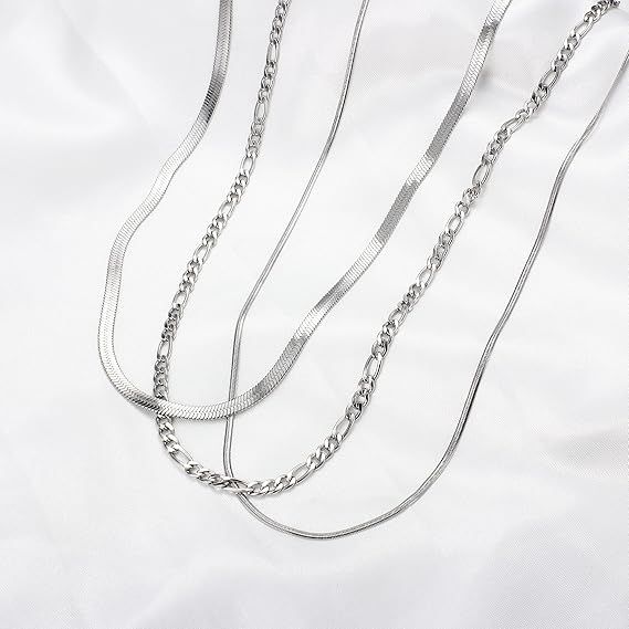 Women's 3-piece Adjustable Layered Choker Style Beaded Necklace Set view 3