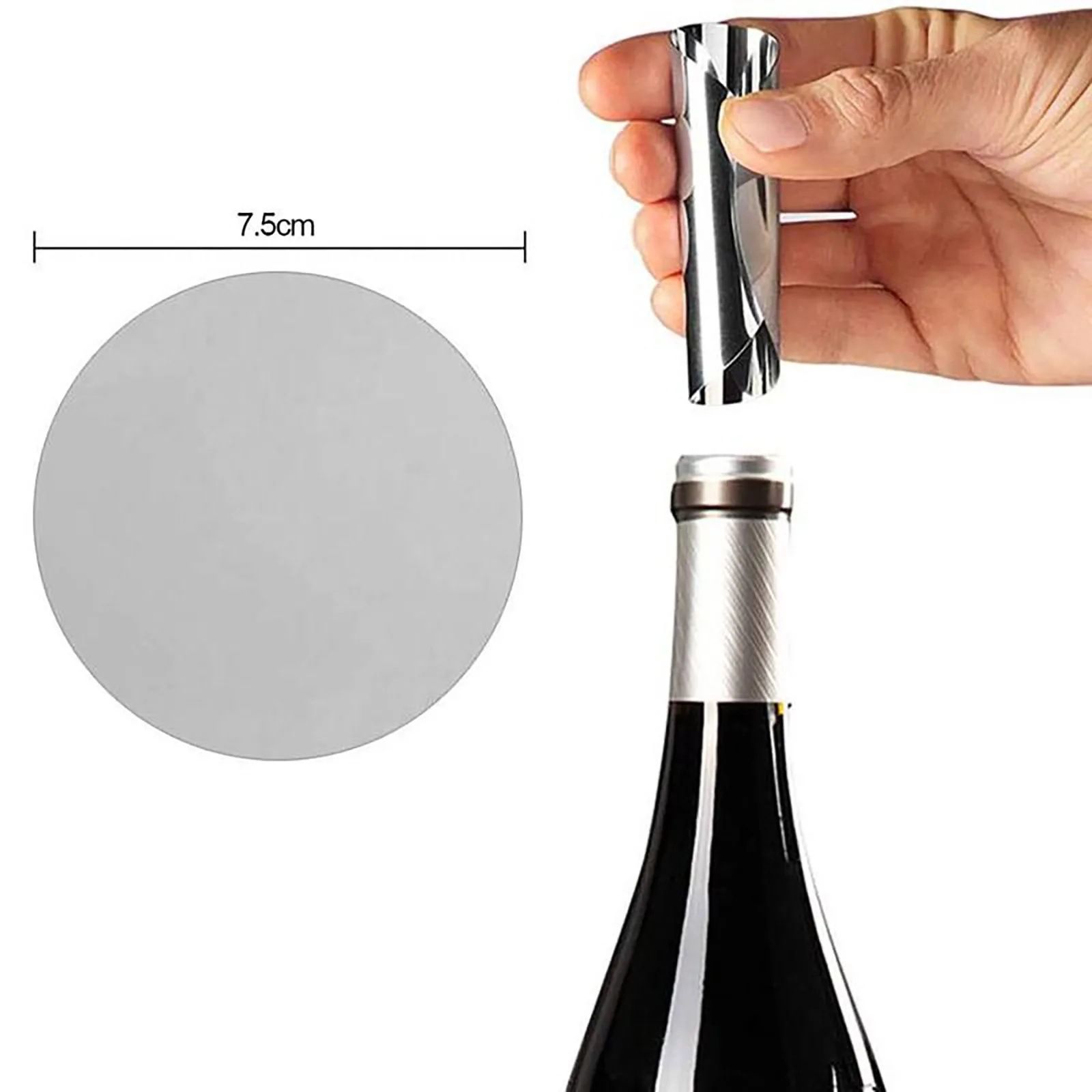 50 Pieces Silver Wine Pourer Liquor Stopping Pouring Discs Aluminum Foil Wine view 2