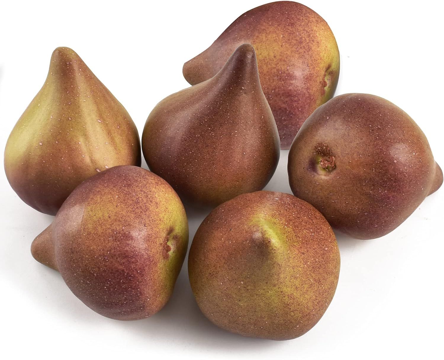 6pcs Artificial Fig Lifelike Simulation Fig Fake Fruit for Home Kitchen