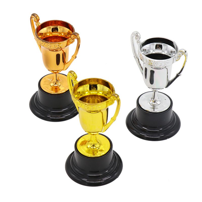 6PCS Plastic Trophies for Kids Colored Trophy Set Award Cups for Soccer view 2