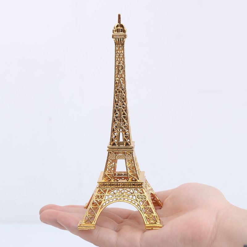 Eiffel Tower Statue Decor Alloy Metal Collectible Figurine Replica Souvenir Room view 2