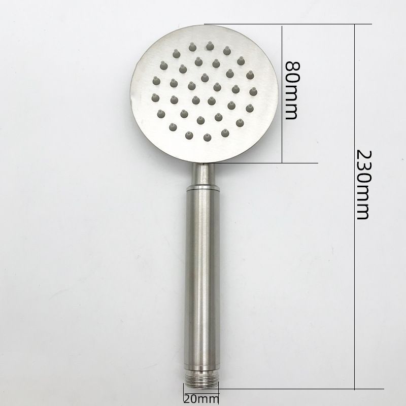 Stainless Steel Brushed Bathroom Handheld Shower Head Round Square Bath — image 1