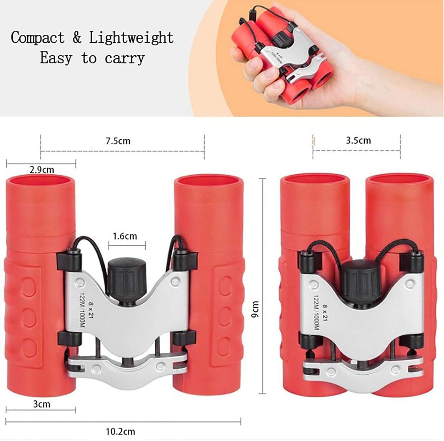 Binoculars for Kids Gifts for 3-12 Years Boys Girls 8x21 High-Resolution view 3