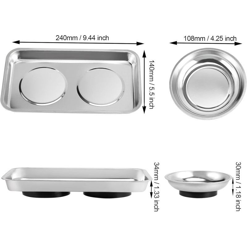 8 Pieces Magnetic Parts Tray Set — image 1