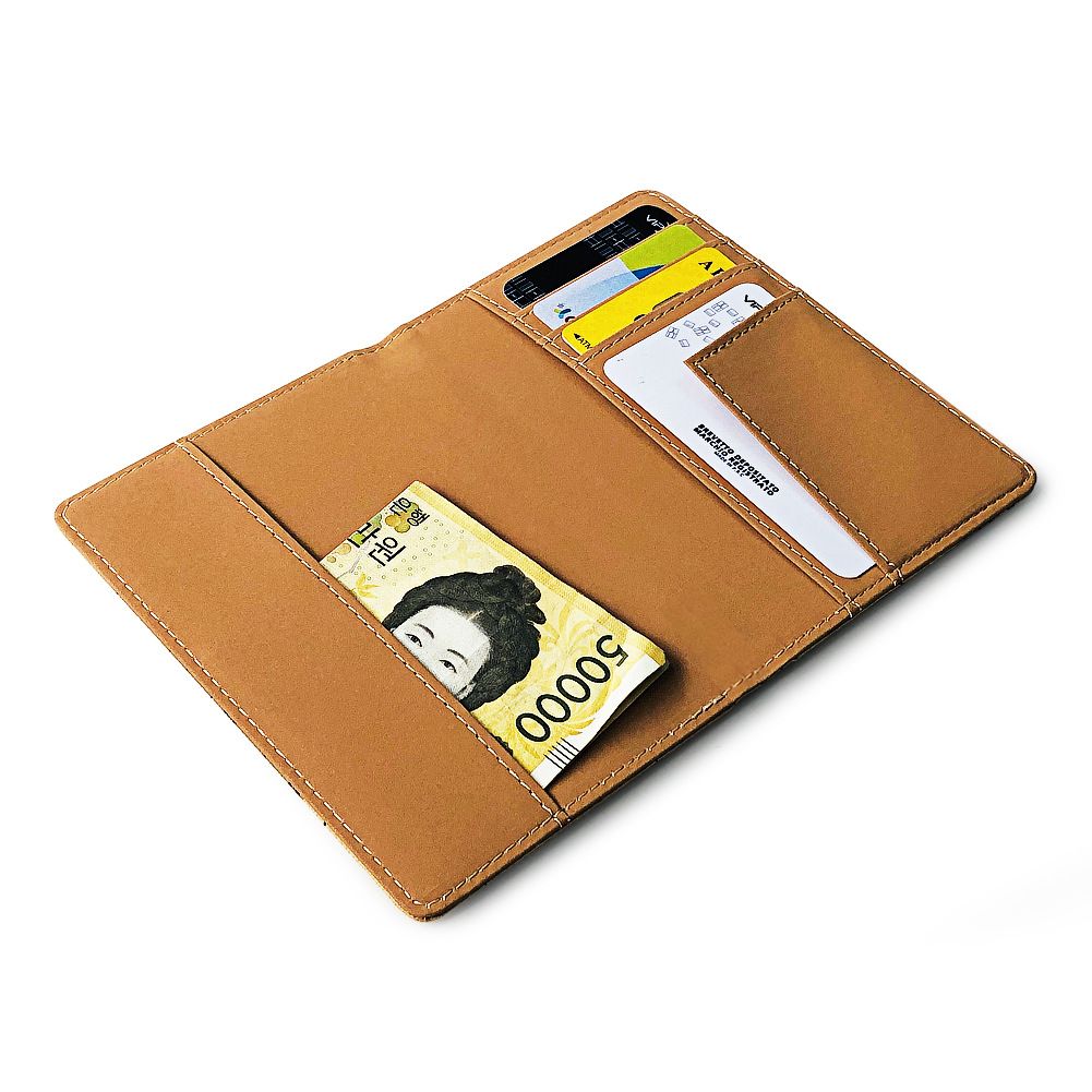 World Map 3D Passport Holder Cover Case PU -Leather Credit Cards Protection