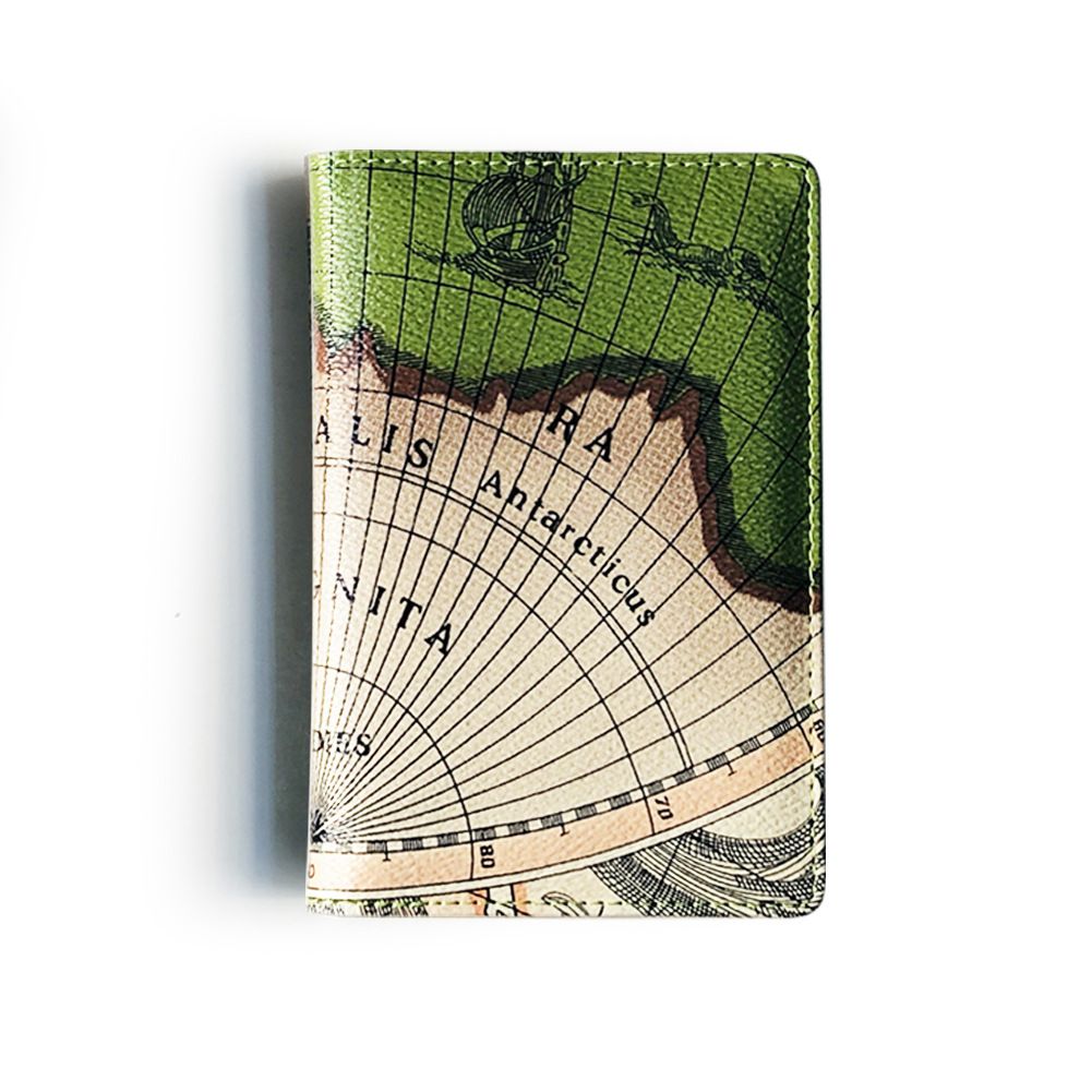 World Map 3D Passport Holder Cover Case PU -Leather Credit Cards Protection view 2