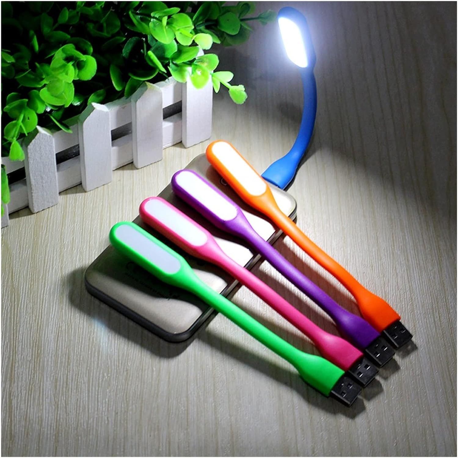 Flexible Mini USB LED Lamp Light Portable Night Light Compatible for Power Bank