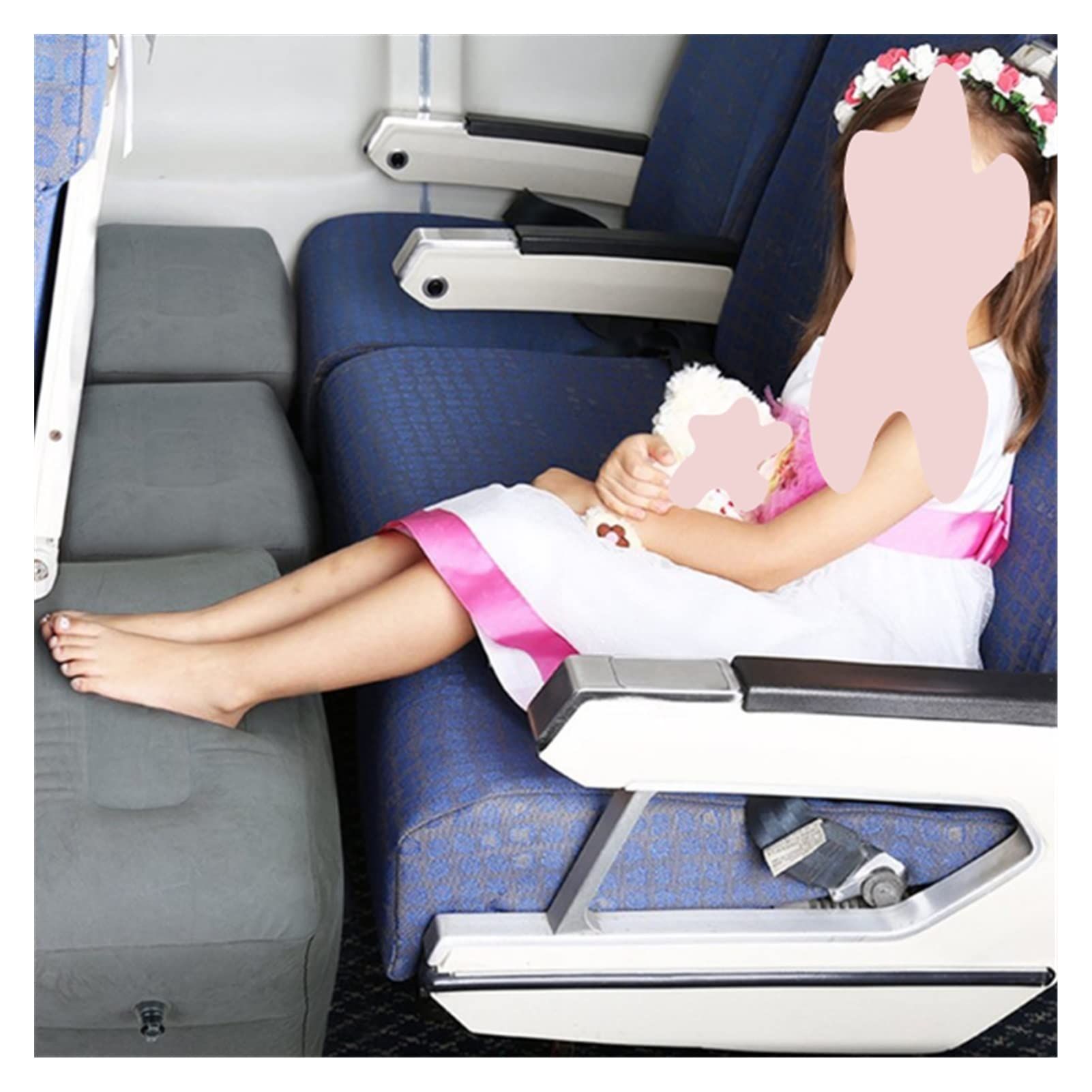 Footrest Pillow Aeroplane car Bus Pillow Inflatable Travel footrest Pillow view 3