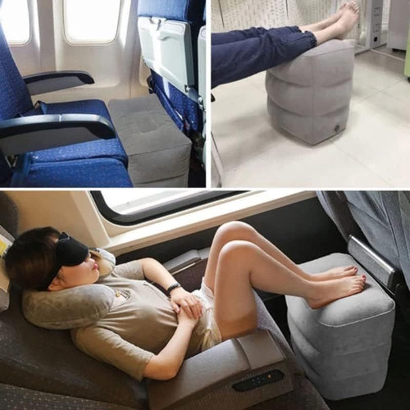 Footrest Pillow Aeroplane car Bus Pillow Inflatable Travel footrest Pillow view 4
