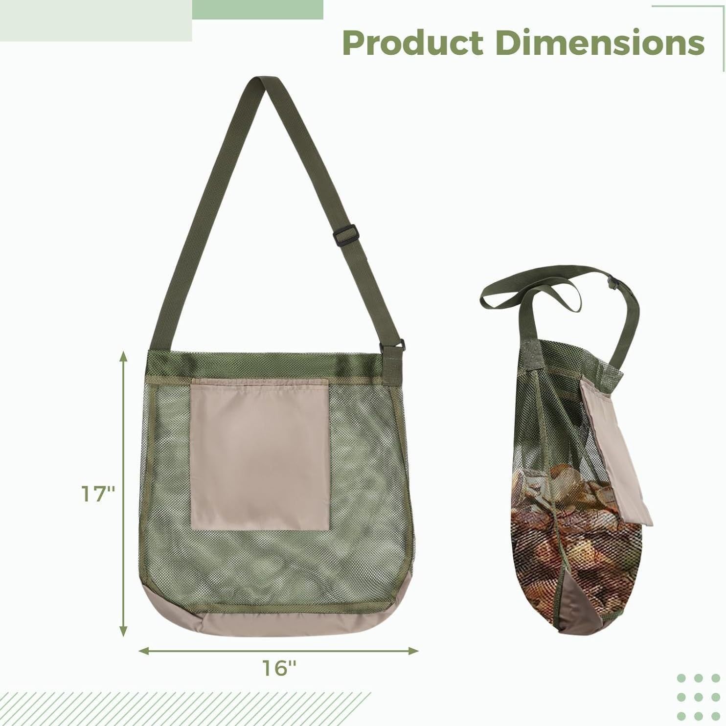 Practical Mushroom Picking Bag Cute Mushroom Foraging Supplies Mushroom view 4