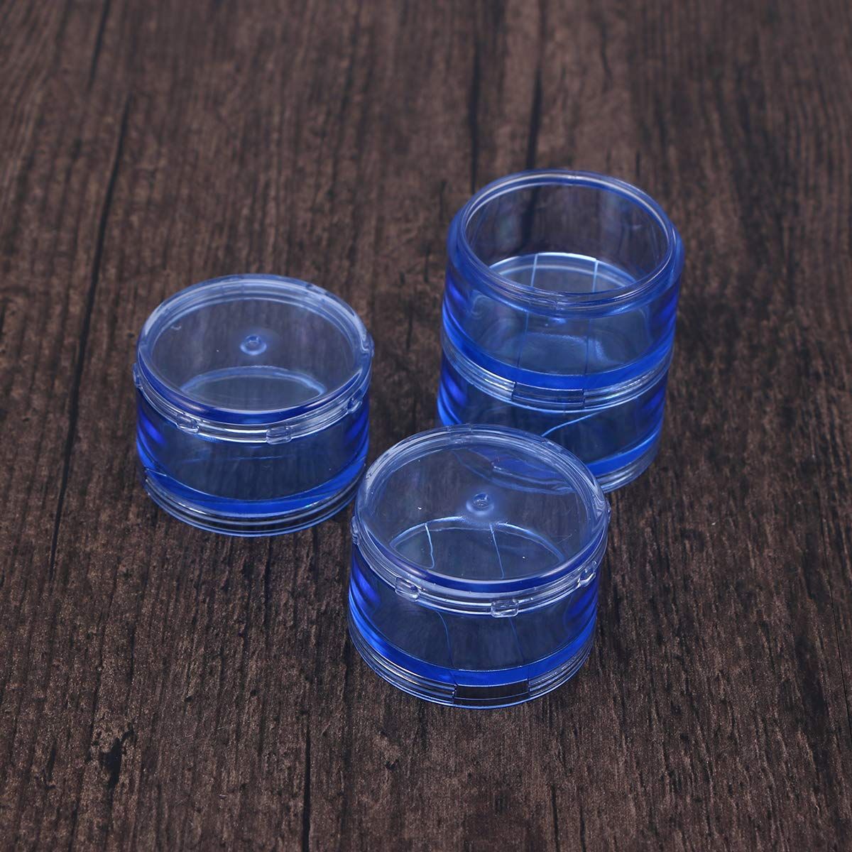 1 Set Cylinder Stackable Pill Box Round Weekly Pill Container Case Dispenser view 4