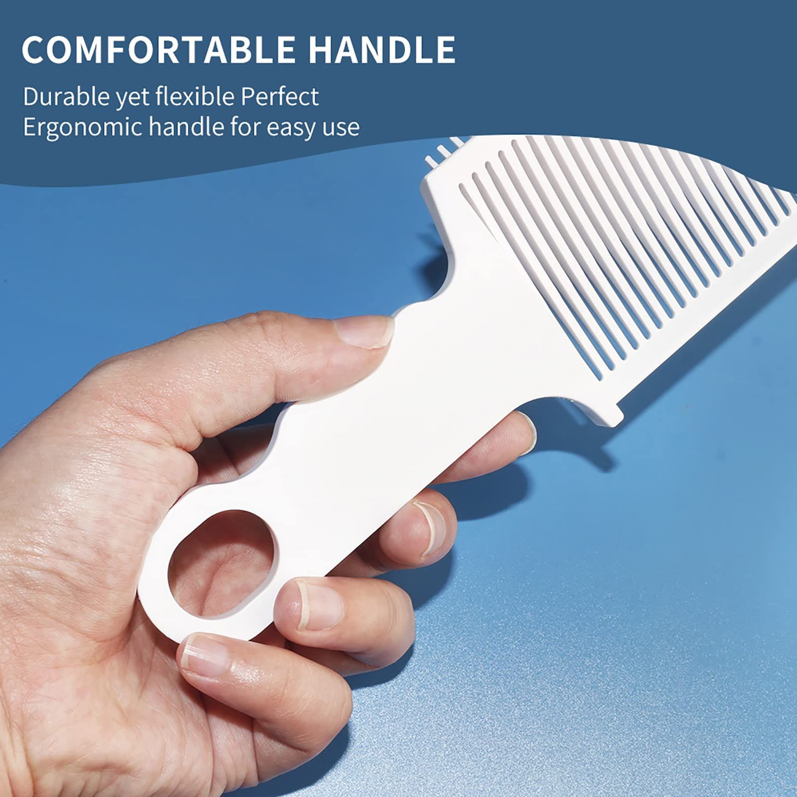 2 Pieces Fade Combs, Professional Barber Cutting Comb Heat Resistant Clipper view 4