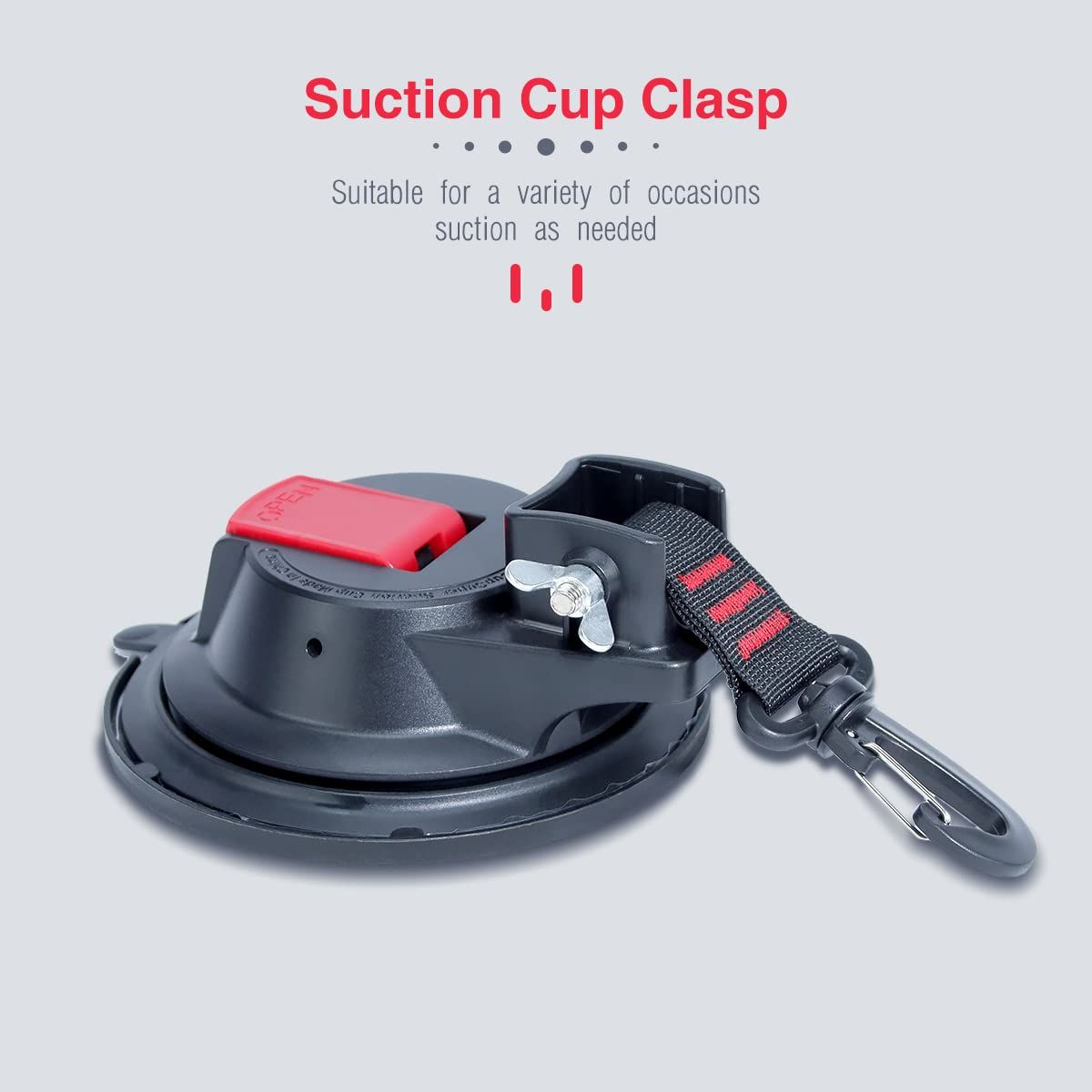 2 Pcs Heavy Duty Suction Cup Anchor with Single Head Strap Hook Multipurpose — image 1