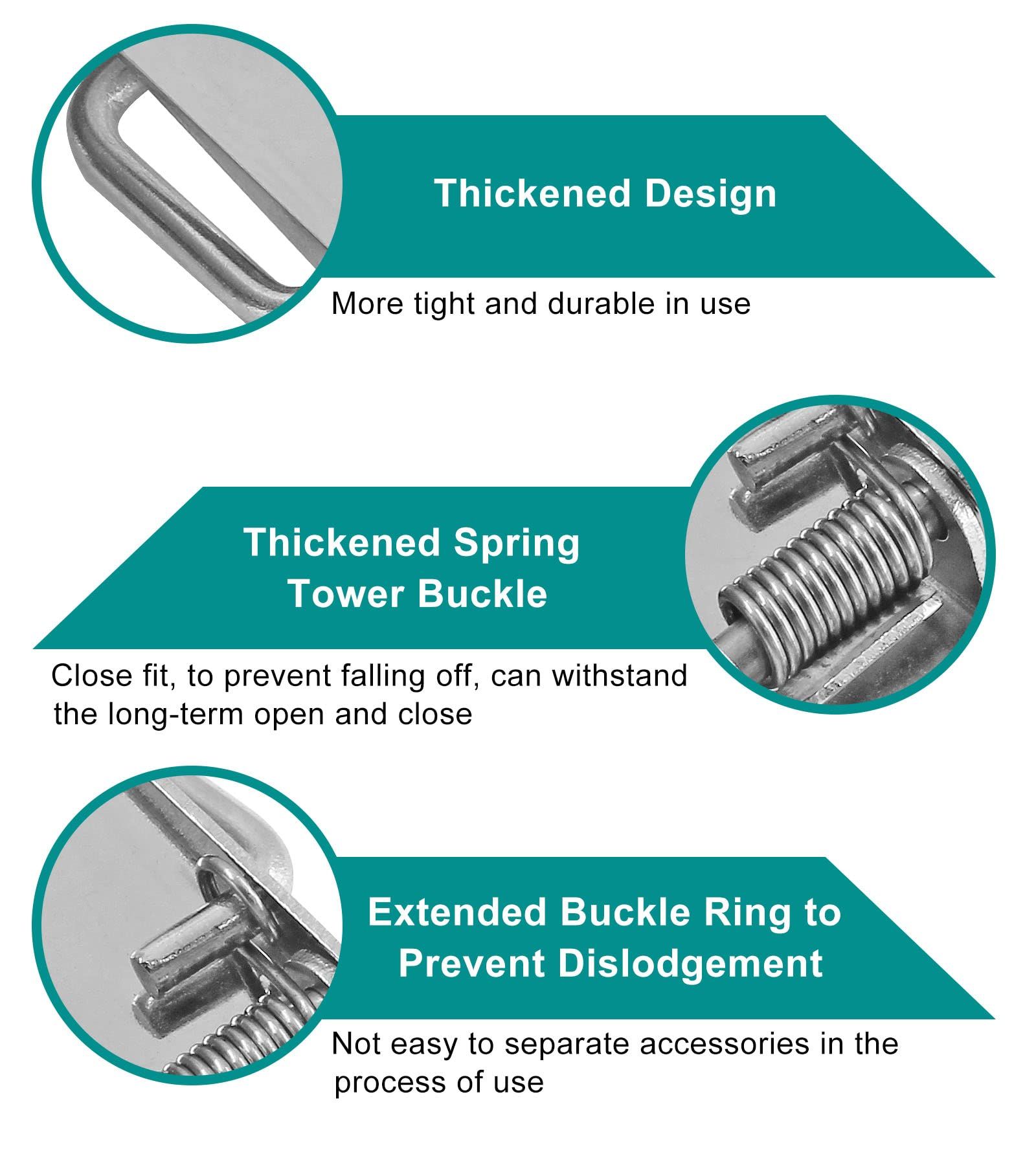 8 PCS Stainless Steel Spring Loaded Toggle Latch view 2