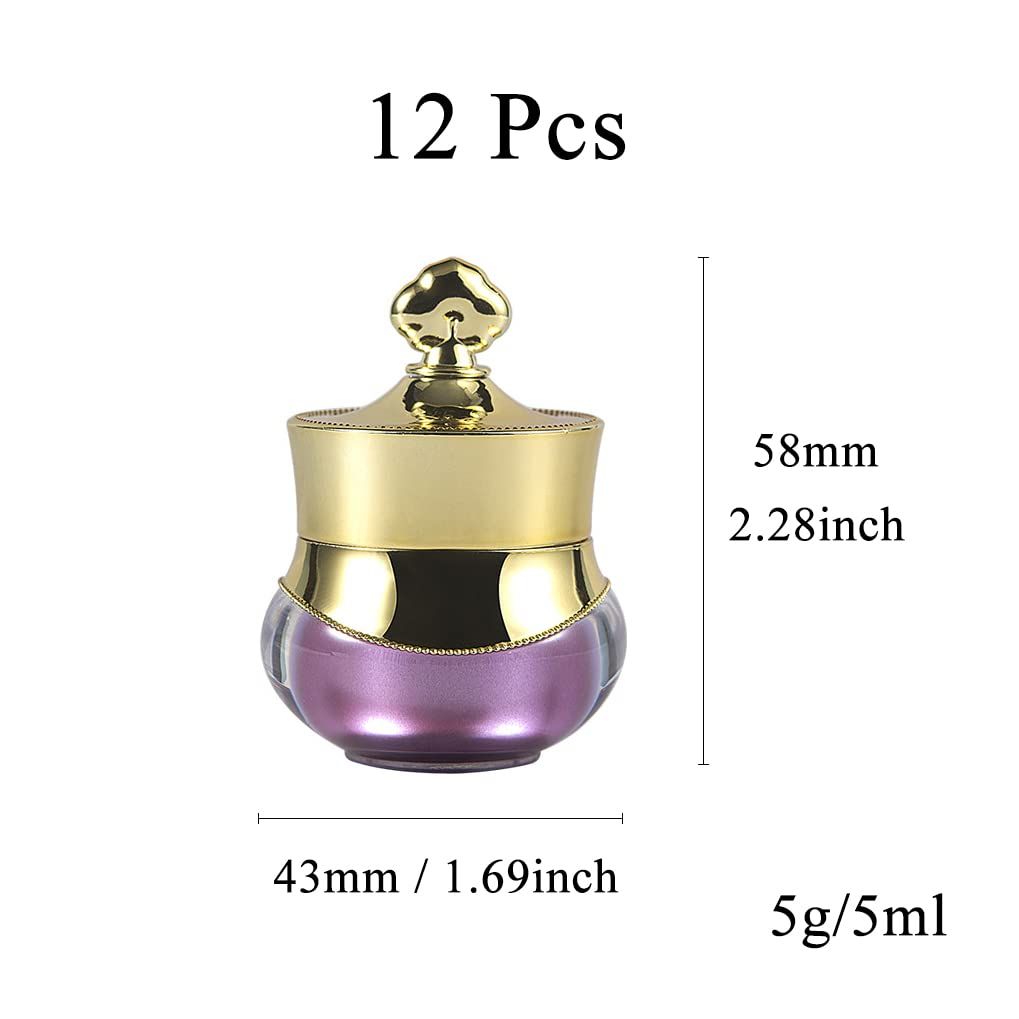 10 Packs 5 gram/5ml Gold Crown Empty Cream Jars Lip Balm Bottles Container view 5