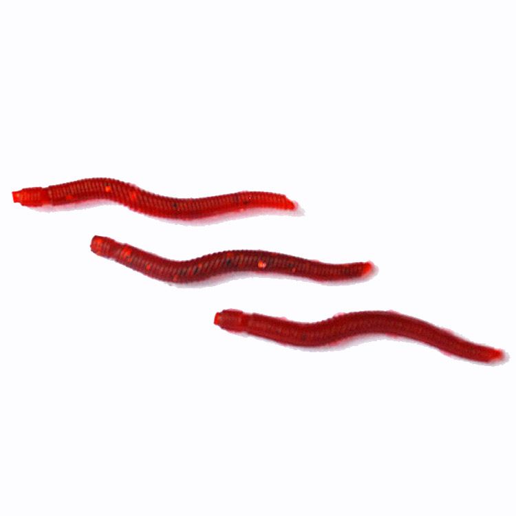 100Pieces Fake Earthworm Plastic Lifelike Worm Soft Stretchy Rubber Earthworms