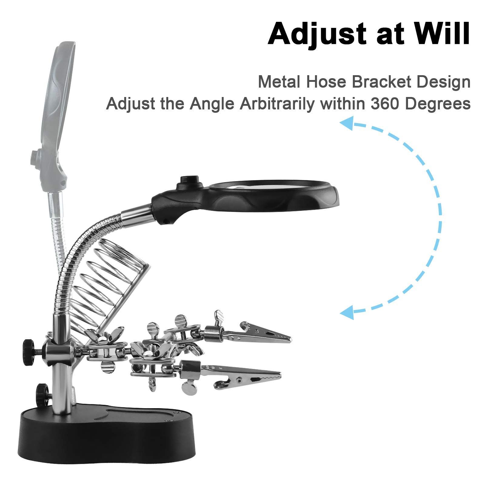 Helping Hands Magnifying Glass Soldering Station view 5