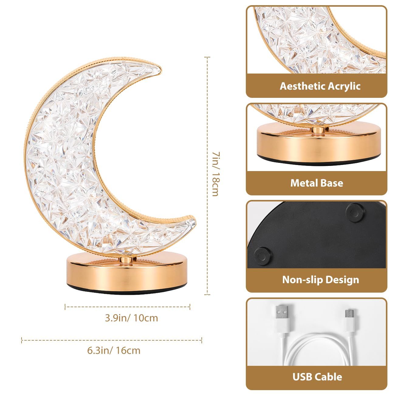 Crescent Moon Table Lamp view 3