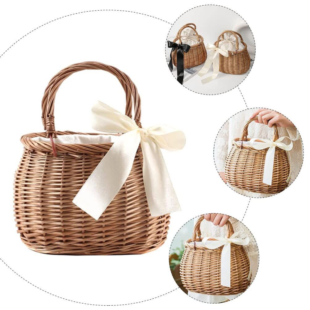 Picnic Basket Rattan Flower Basket view 4