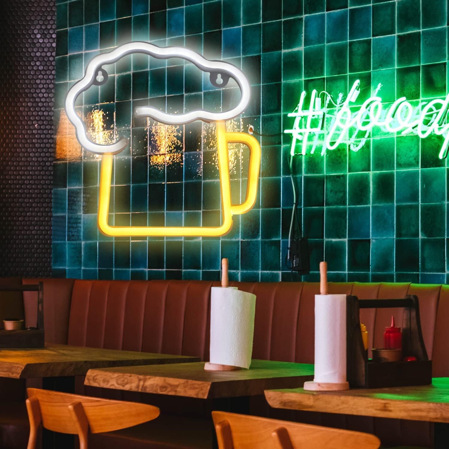 Beer Shaped Neon Signs Summer Decorations view 5
