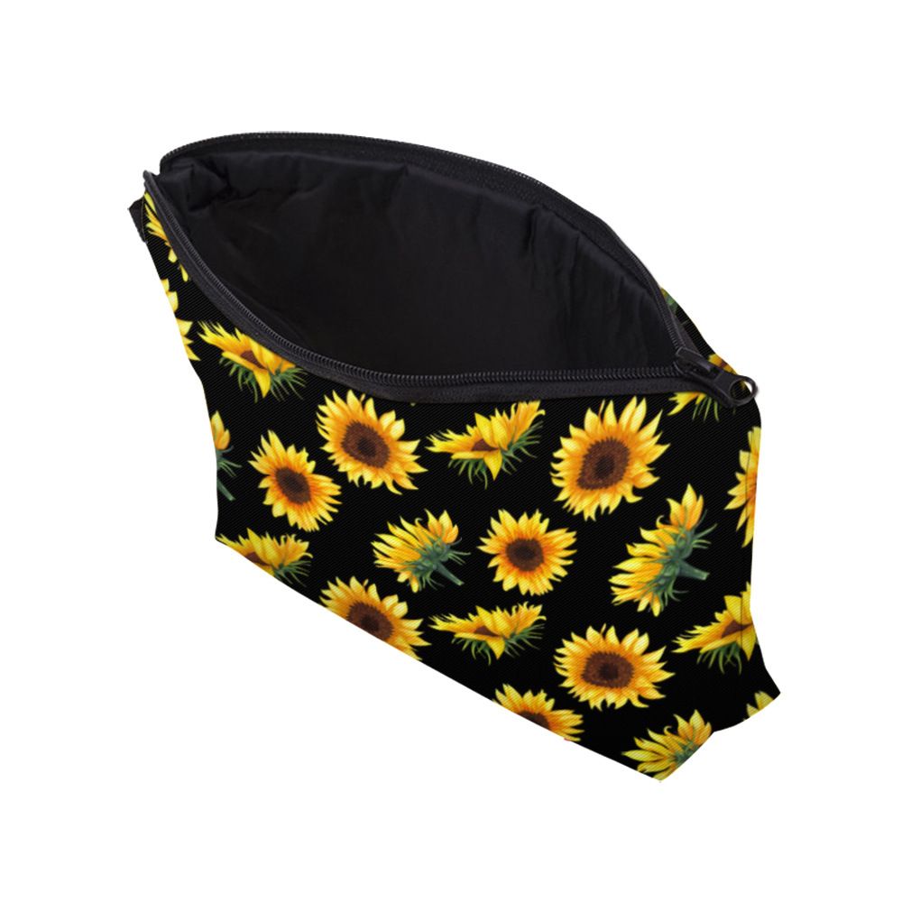 Cosmetic Bags for Women Small Sunflower Makeup Bag for Purse Travel Toiletry view 2