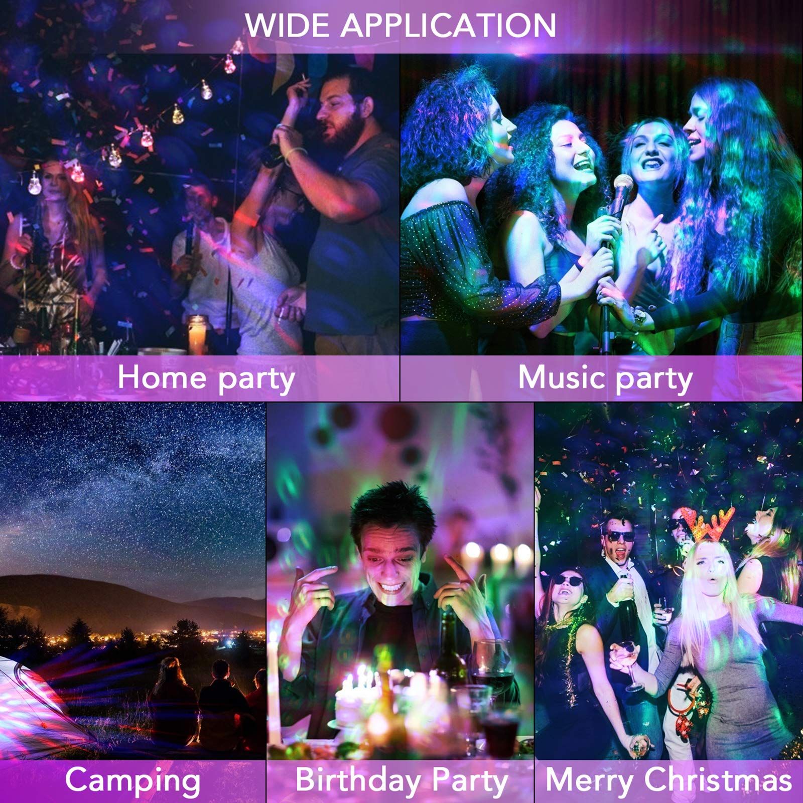 USB Mini Disco Ball Party Lights view 3