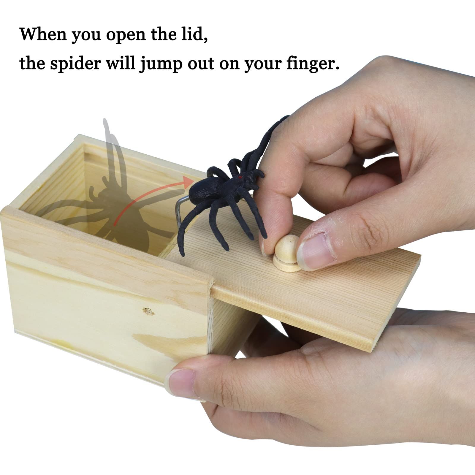 Fake Spider in a Box Prank Gift for Adults Kids view 4