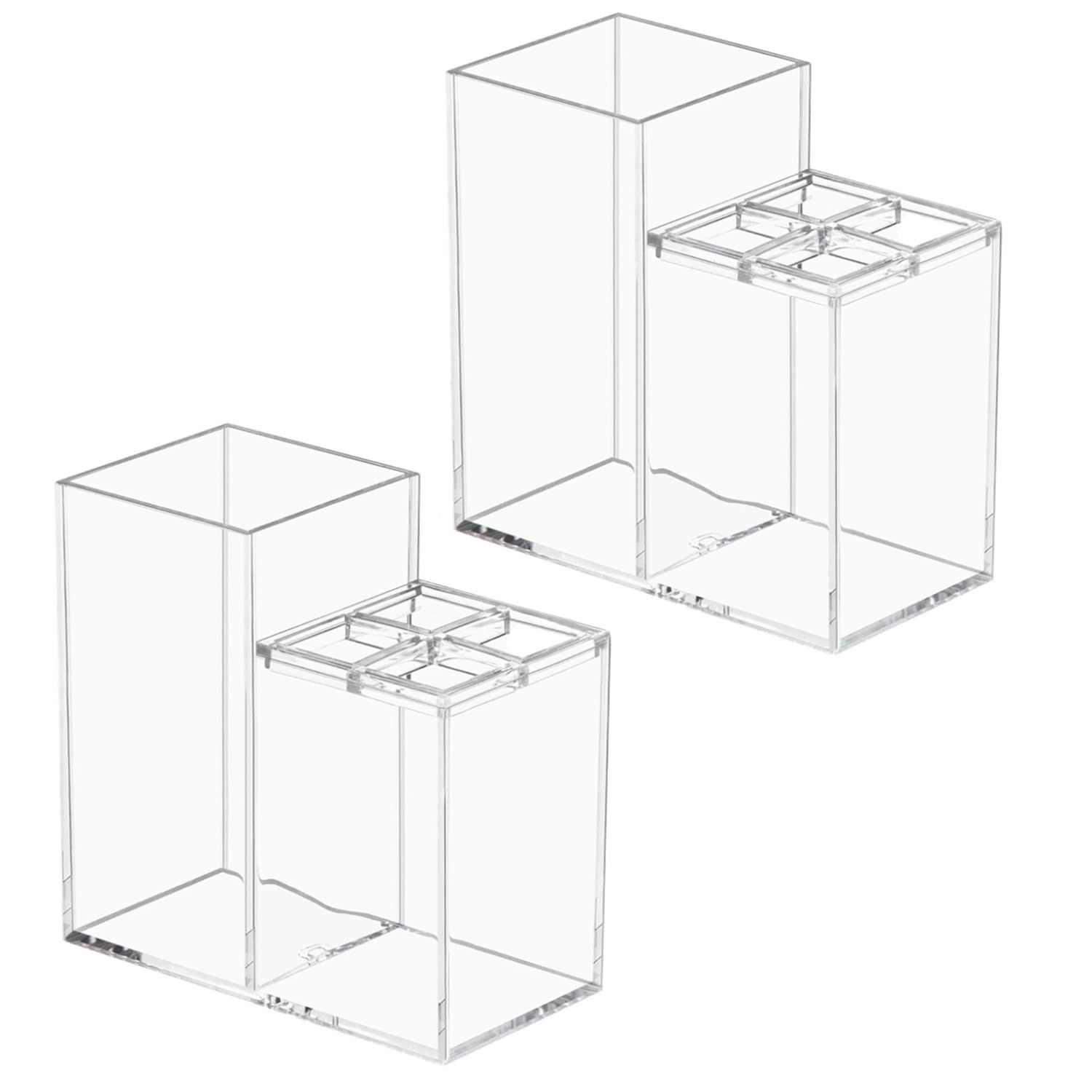 5 Slots Clear Toothpaste Organizer Removable Compartment Bathroom Accessories view 2