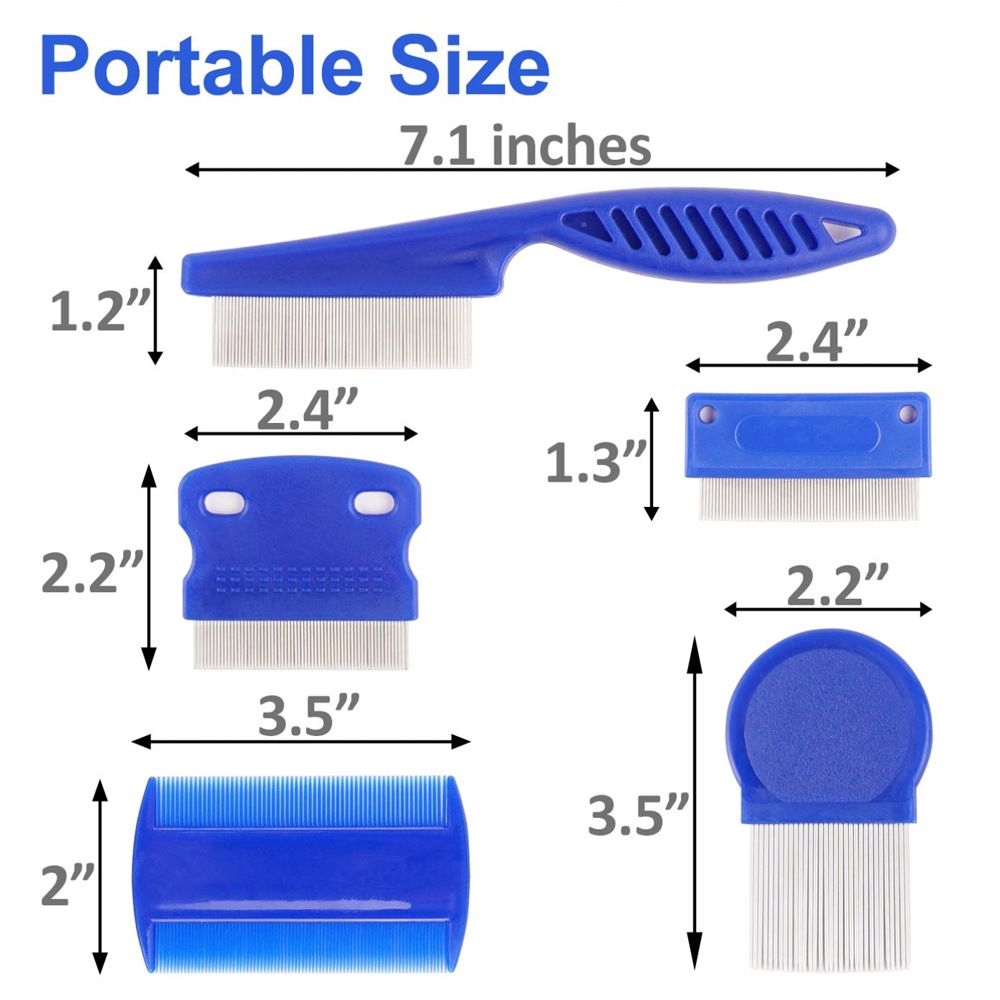 6 Pack Flea Lice Comb for Dogs Cats view 4