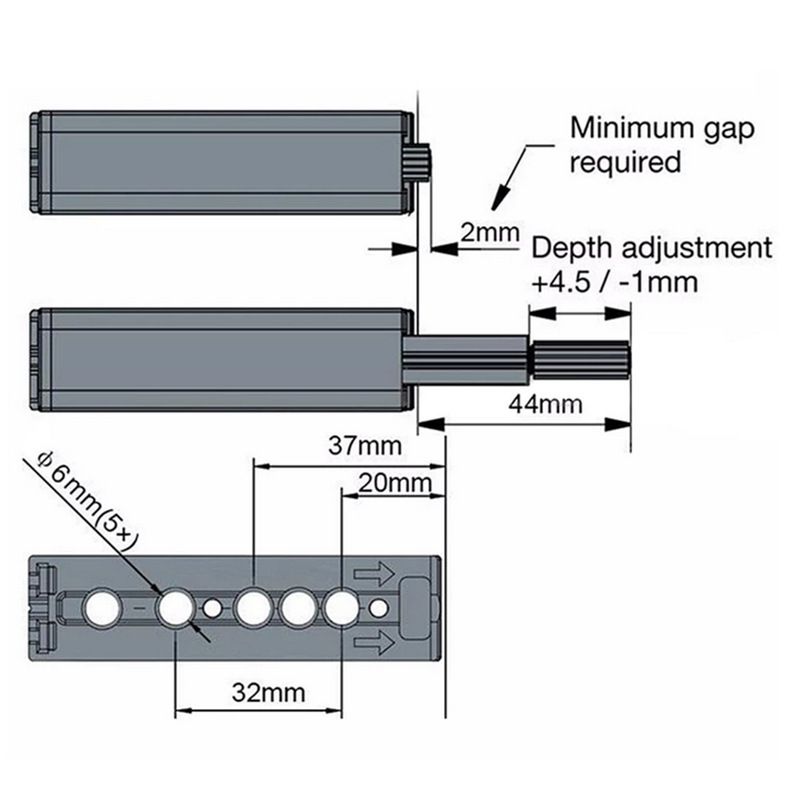 Magnetic Push Latches for Cabinets 2 Pack Push To Open Cabinet Hardware Push view 4