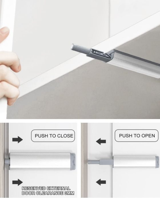 Magnetic Push Latches for Cabinets 2 Pack Push To Open Cabinet Hardware Push view 5
