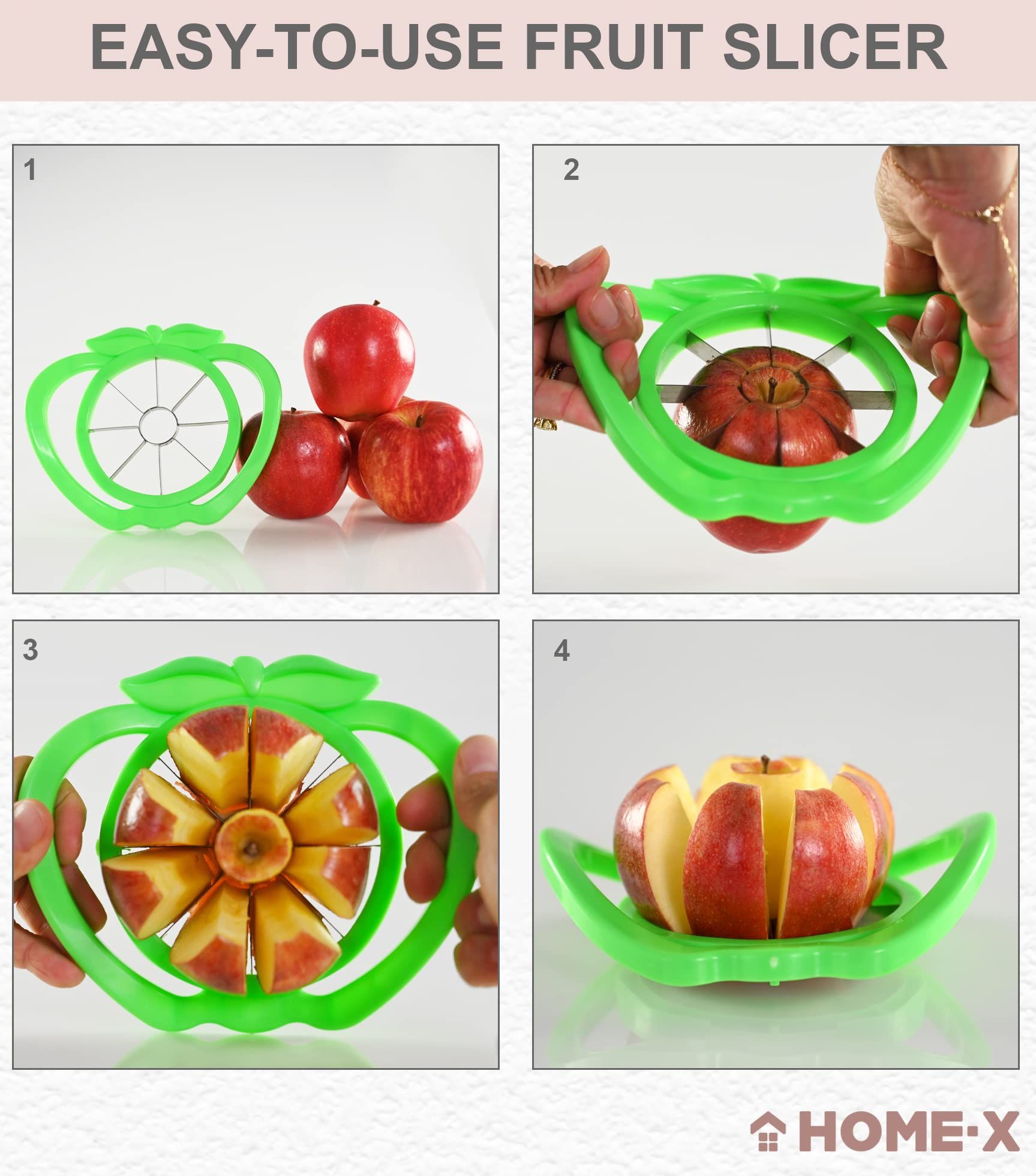 Apple Corer and Cutter, Fruit and Vegetable Slicer, Apple Core Remover view 4