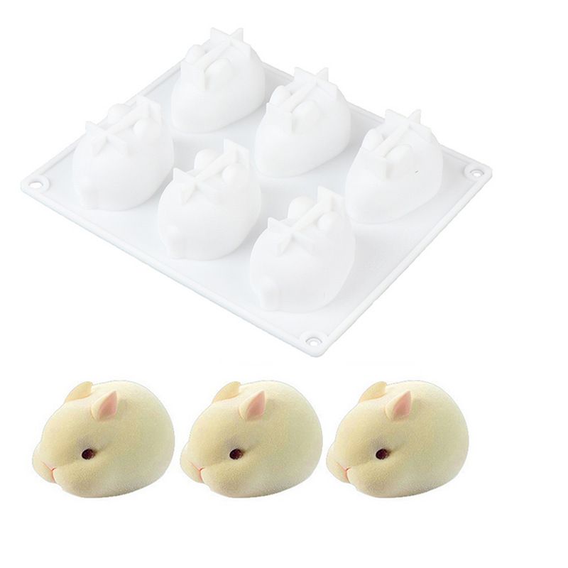 3D Easter Bunny Silicone Mold for Baking Rabbit Shape Mousse Cake