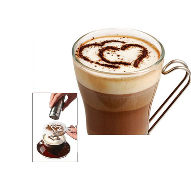 16 PCS Coffee Decorating Stencils Cake Stencil Templates Decoration Reusable view 4