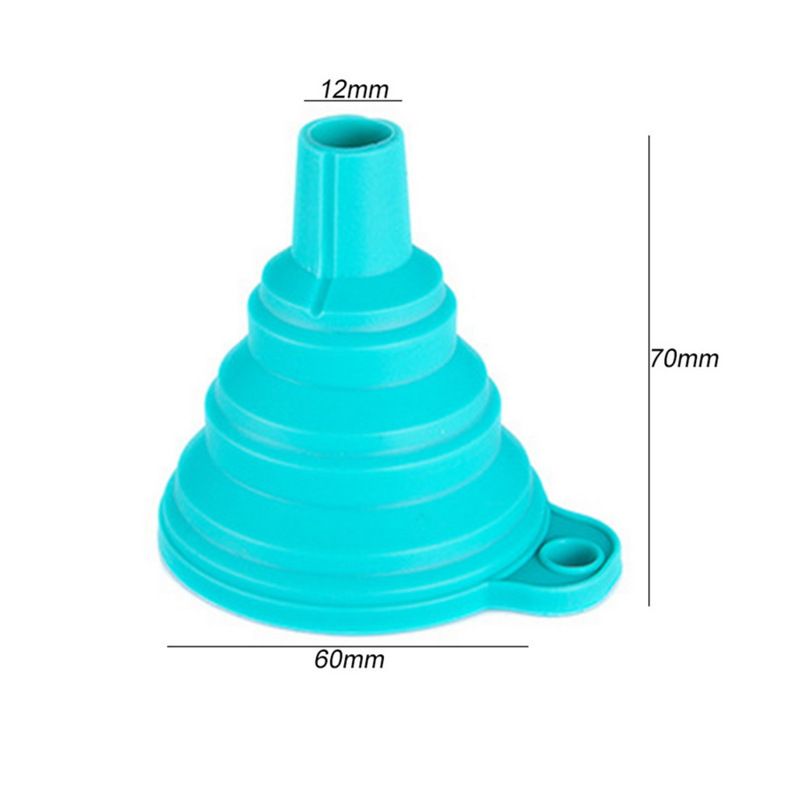 3 Pack Silicone Collapsible Funnel Set - Kitchen Funnels for Easy Filling view 5