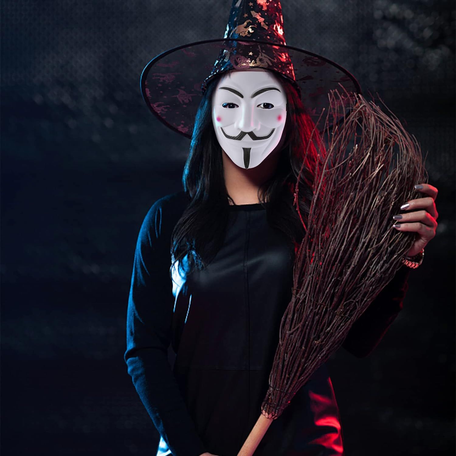 Hacker Mask for Kids Anonymous Mask Hacker mask for Halloween Costume Cosplay view 5
