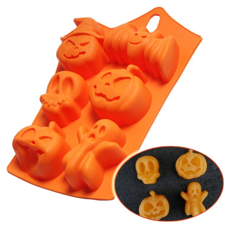 Halloween Silicone Mold, 2 Pack Silicone Baking Mould, Nonstick Muffin Mold