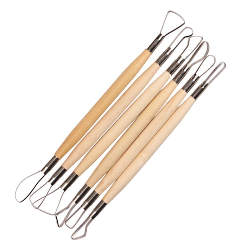 6PCS Clay Sculpture Tool Double Sided Special Small Loop Scraper Knife Ceramic — image 1