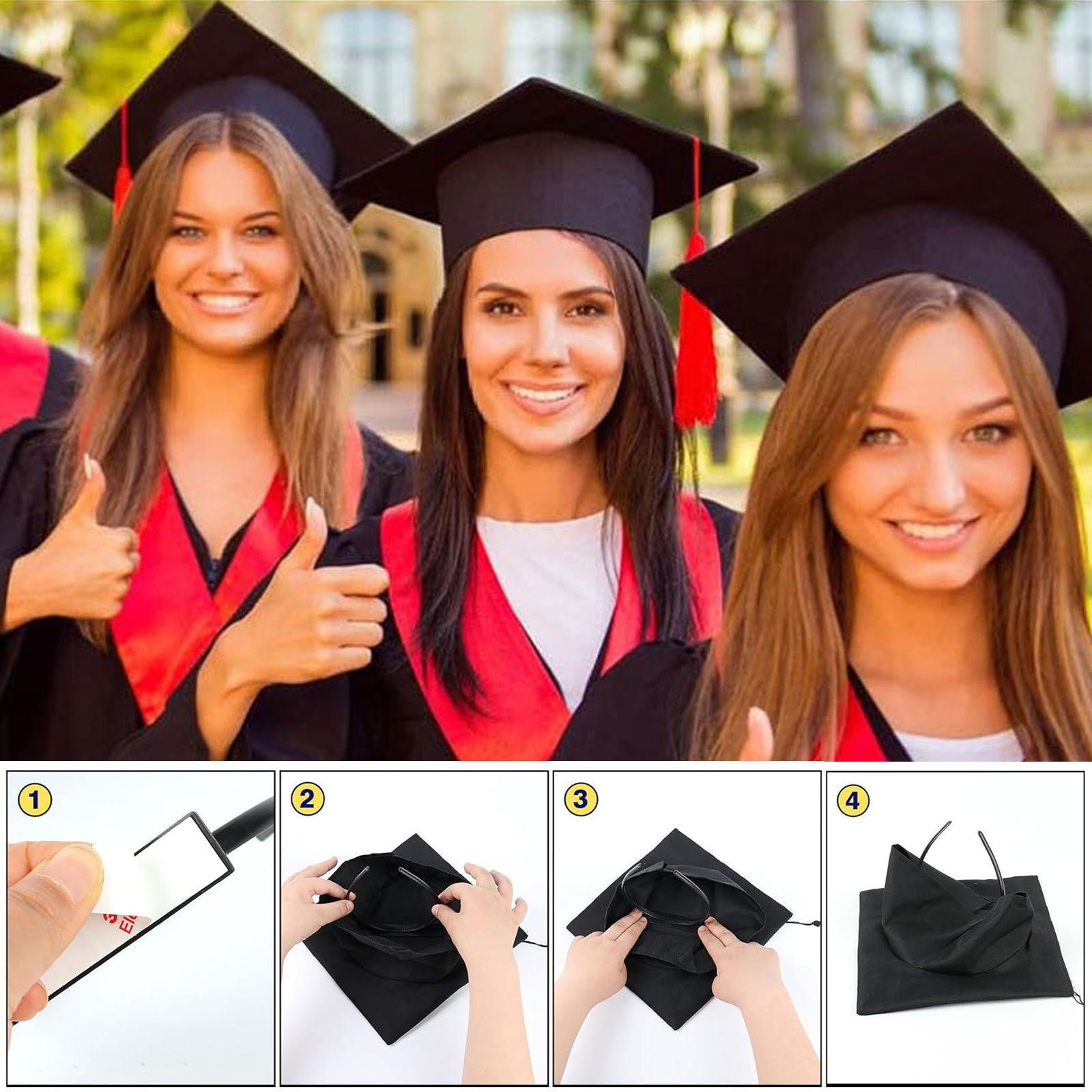 2 Pack Graduation Cap Headband view 3