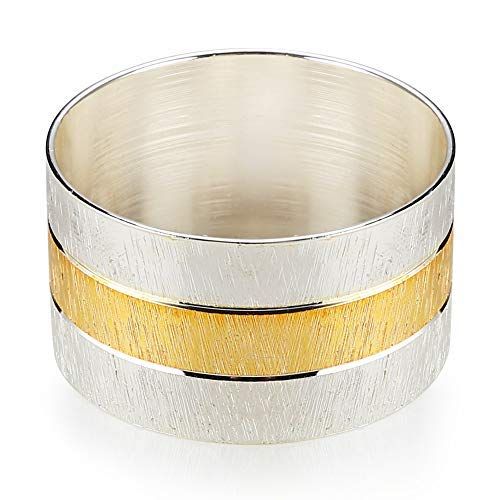 Napkin Rings, Metal Gold Round Napkin Rings Buckles for Table Decorations view 2