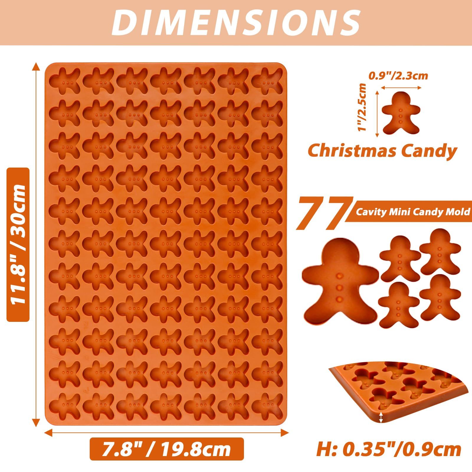 Gingerbread Man Silicone Mold view 2