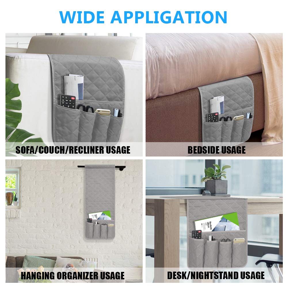 Sofa Armrest Organizer Non-Slip Arm Chair Bedside Storage Organizer for view 4