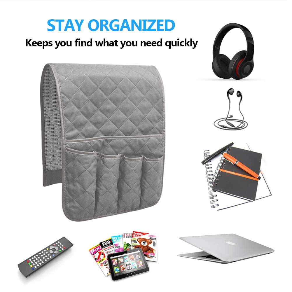 Sofa Armrest Organizer Non-Slip Arm Chair Bedside Storage Organizer for view 5