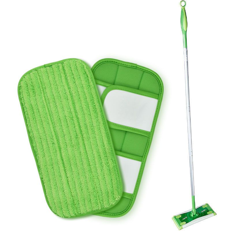 2 Pack Rounded Corners Mop Pads Compatible with Wet Jet Mops — image 1