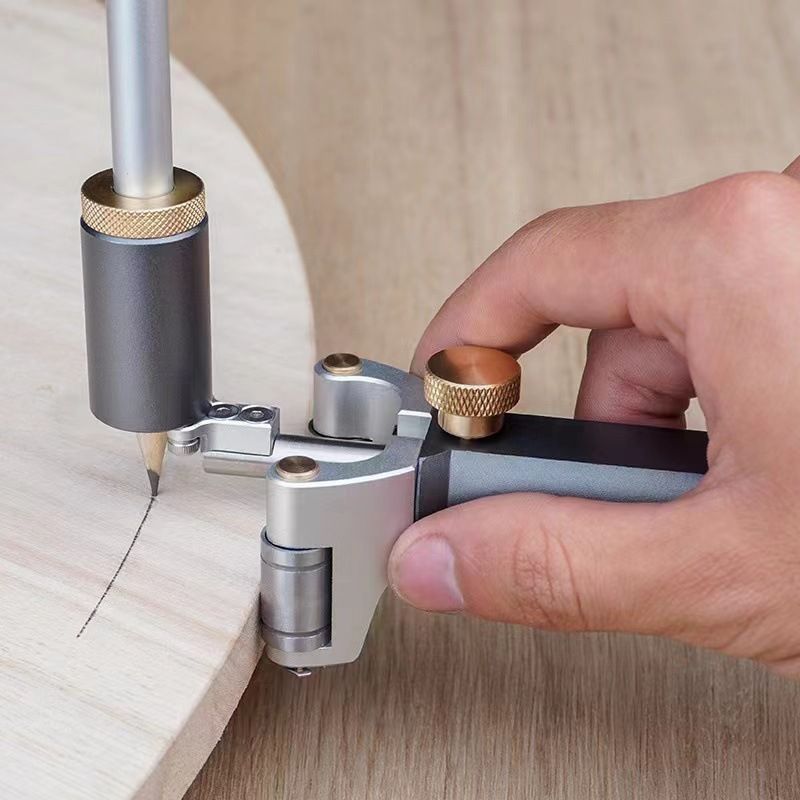 Woodworking Linear Arc Dual-purpose Scriber Ruler Parallel Line Drawing Tool view 5