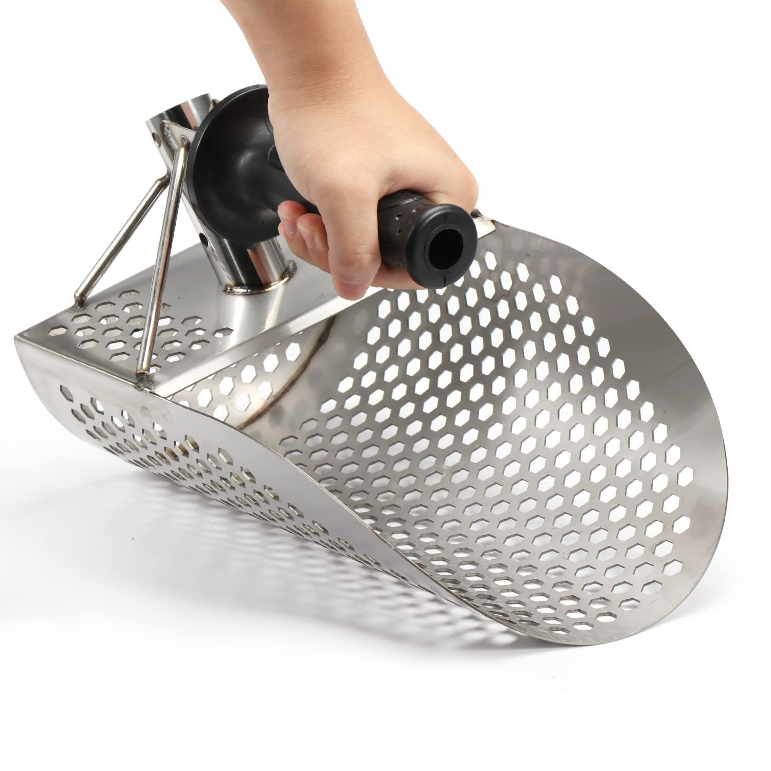 Beach Sand Scoop with Extra Handle Metal Detecting Tool Stainless Steel Water — image 1