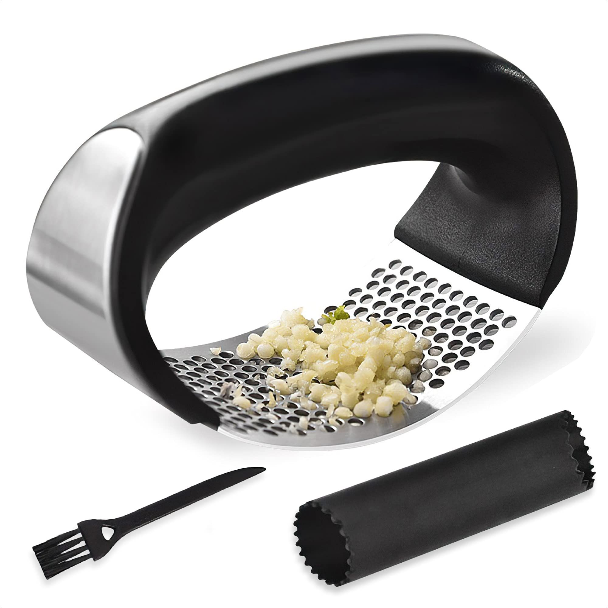 3-piece set Garlic Press - Garlic Press Stainless Steel -Garlic Press Rocker