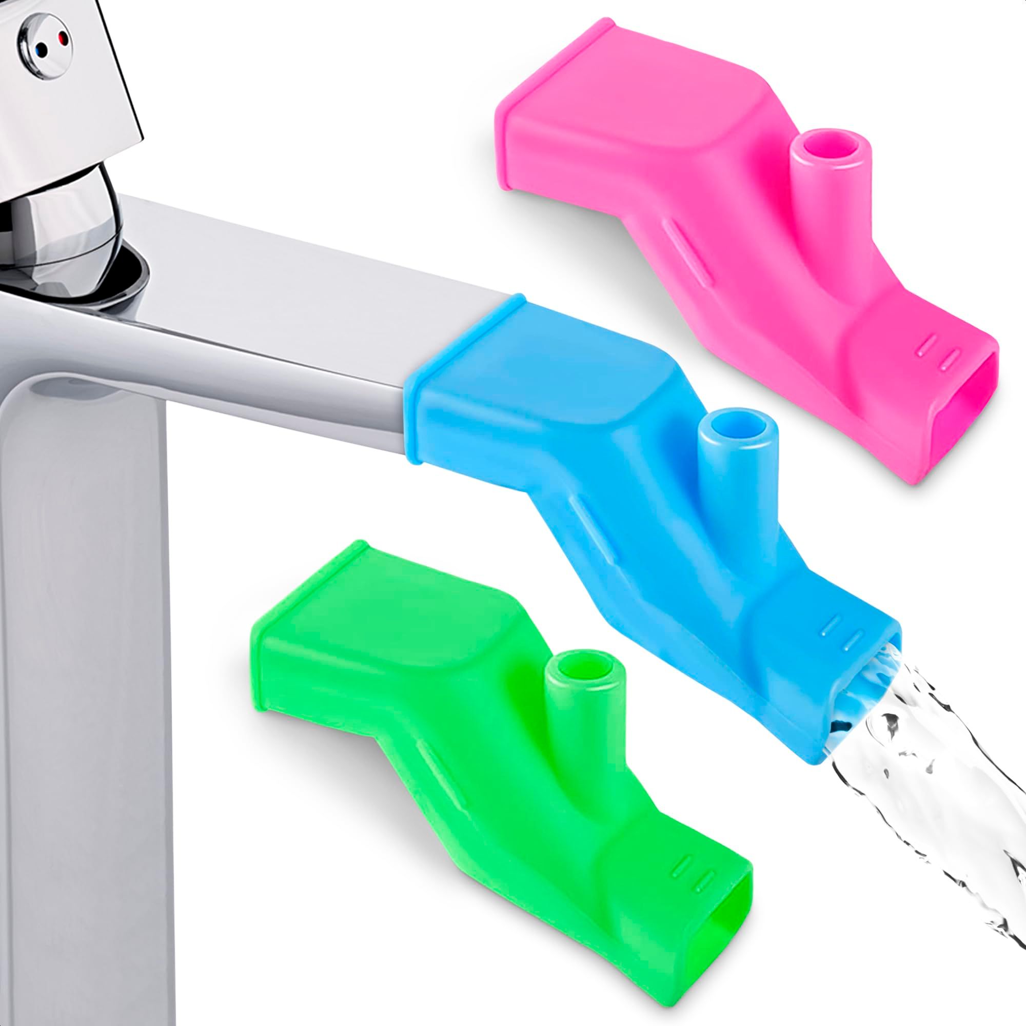 Baby Bath Faucet Cover for Kids - 3Pcs Portable Kitchen Sink Faucet Attachment